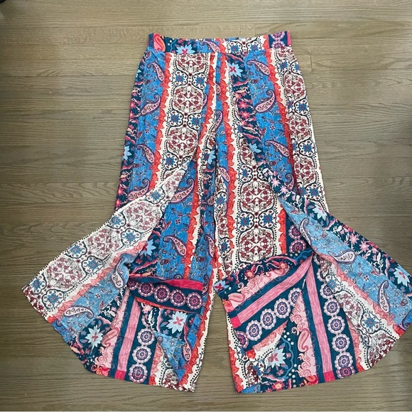 Soft Surroundings High Rise Talavera Pants Abstract Flowy Pants Size Large P - Picture 5 of 9